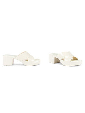 Jeffrey Campbell Bubblegum Mule cream shiny size 8